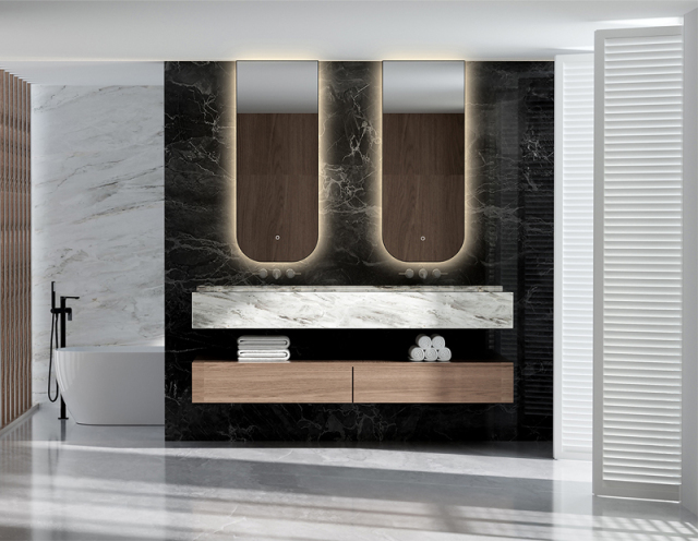 Mosmile Framed Arch LED Illuminated Bathroom Mirror HEXAGON-N075