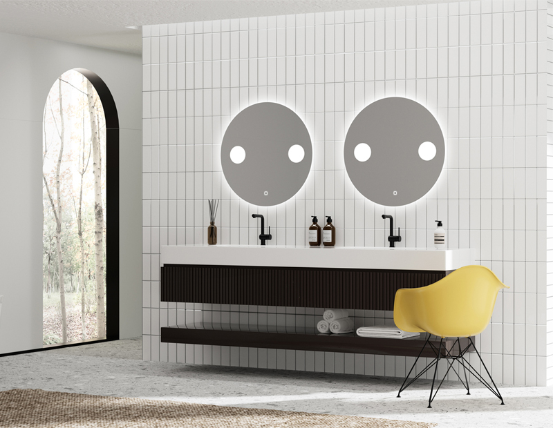 Mosmile Frameless Illuminated Round Bathroom LED Mirror SPHERE-N068