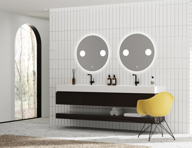 Mosmile Frameless Illuminated Round Bathroom LED Mirror SPHERE-N068