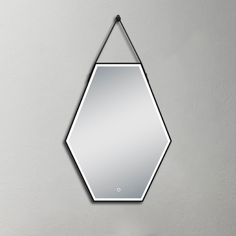Mosmile Wall Framed Illuminated Smart Bathroom LED Mirror HEXAGON-S036