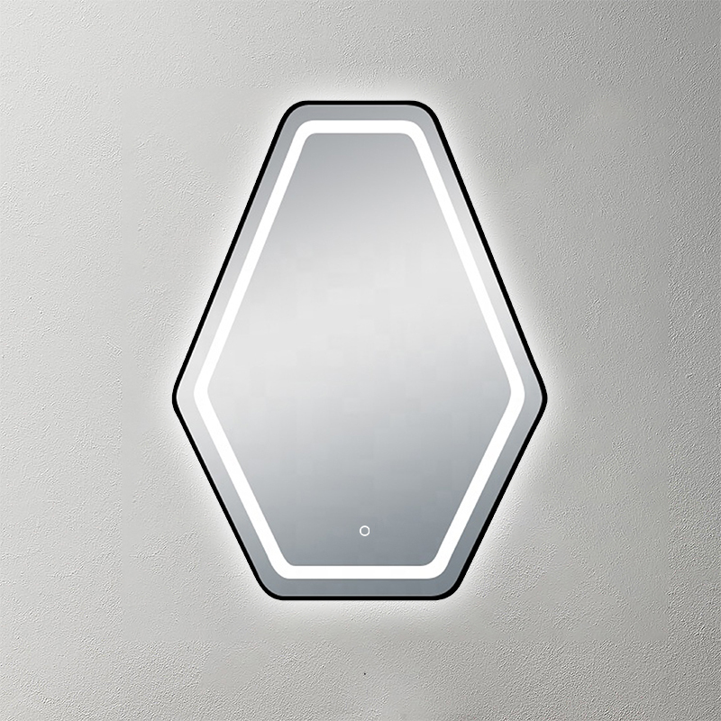 Mosmile Defogging Irregular Framed Smart Bathroom LED Mirror HEXAGON-S037