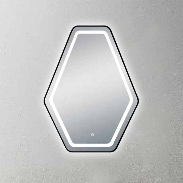 Mosmile Defogging Irregular Framed Smart Bathroom LED Mirror HEXAGON-S037
