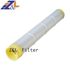 中滤工厂大量供应 替代布袋细长2.4米覆膜除尘滤芯 钢厂改造超低排放胶头除尘滤筒 花板上装除尘滤芯 焊烟覆膜除尘滤筒