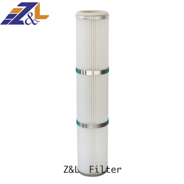 中滤科技 粉尘滤芯 新能源锂电池使用阻燃覆膜防静电除尘滤筒ZL/F3288