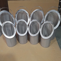 中滤科技 毛发聚集器不锈钢斜口滤网 石灰浆滤筒 篮式过滤器内置提篮滤芯
