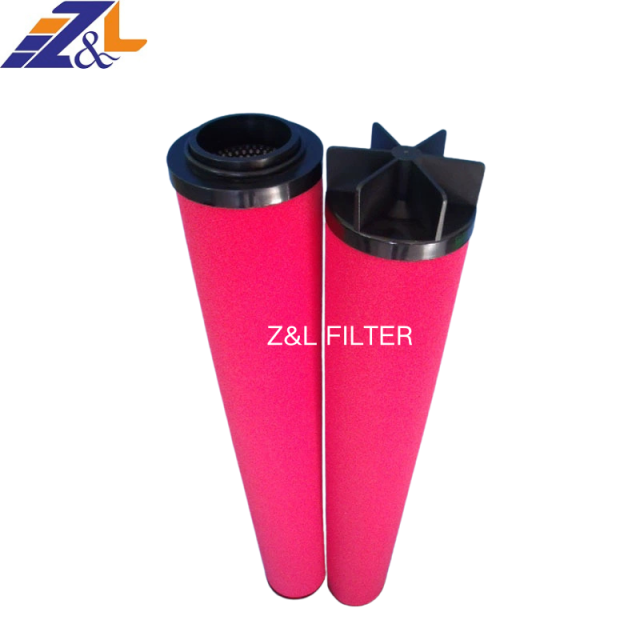 中滤过滤 K030AA 精密滤芯 红色纤维滤材 快装接口压缩空气净化滤芯