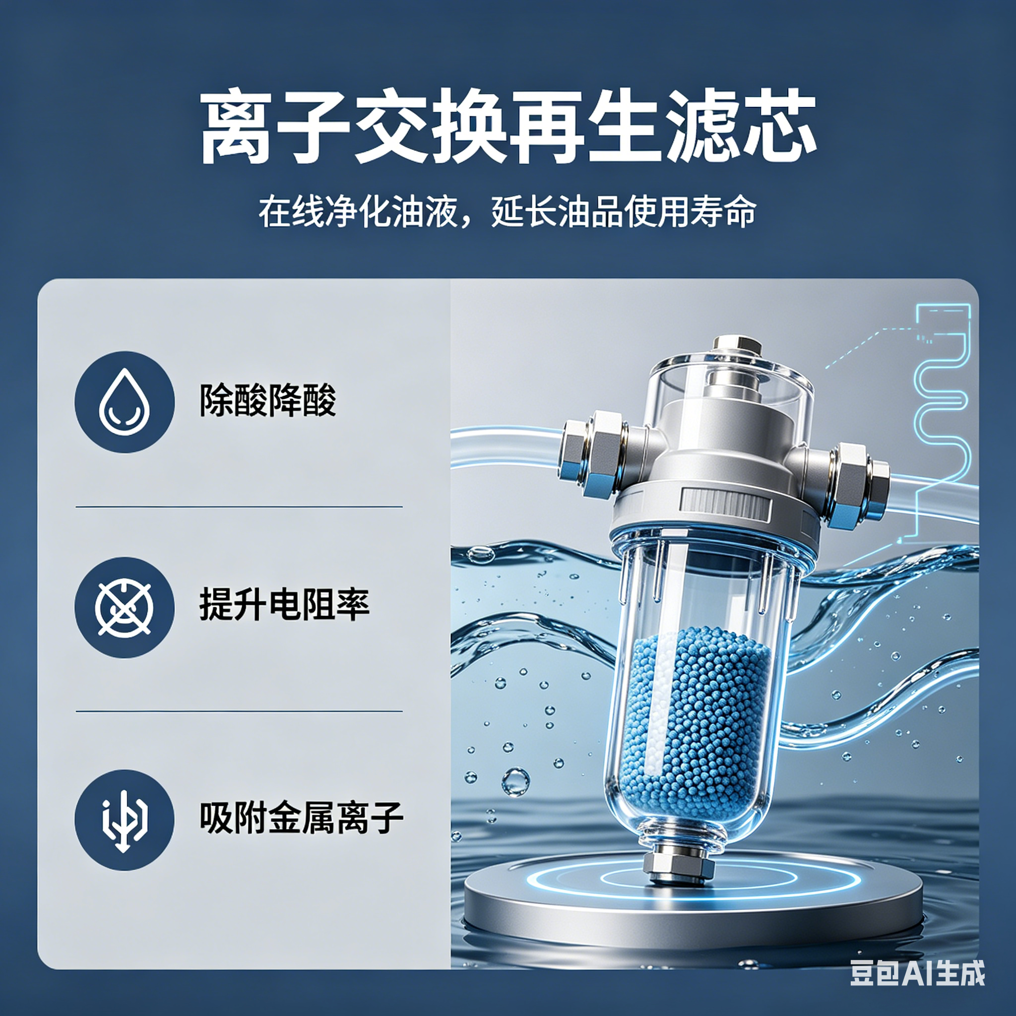 中滤过滤 电厂 EH 抗燃油除酸滤芯 FRD.0N5G6.043B 提升电阻率油液净化再生滤芯