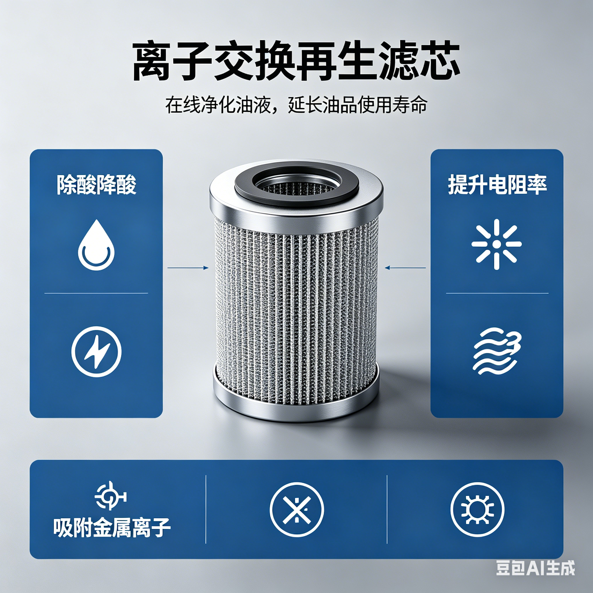 中滤过滤 EH 抗燃油再生装置滤芯 FRD.0N5G6.043B 离子交换树脂滤芯 替代硅藻土除酸滤芯