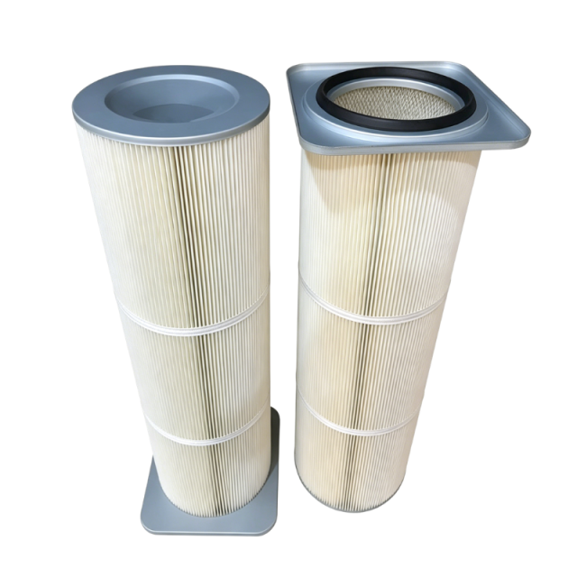 中滤科技405*360 方形法兰除尘滤筒 1200 高褶皱除尘滤芯 工业除尘器配套滤筒