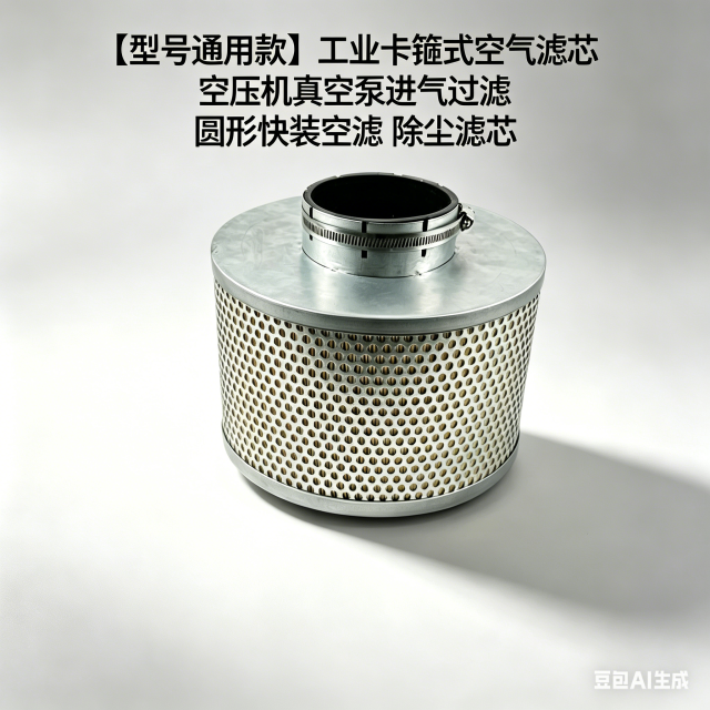中滤过滤 螺杆空压机 / 印刷机真空泵通用空气滤芯 快拆式圆形金属护网空滤