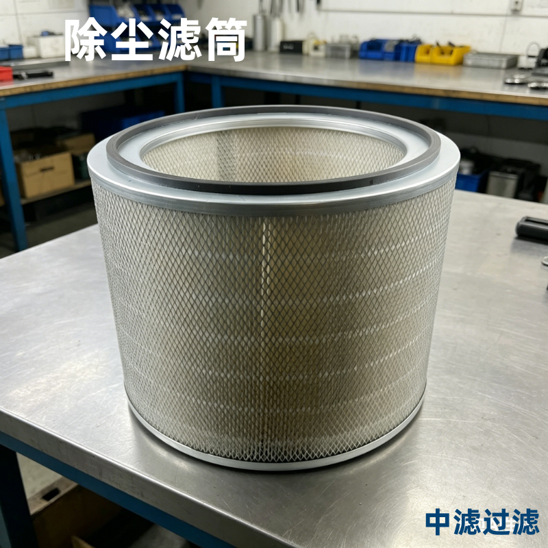 中滤过滤 工业空气滤筒 空压机自洁式除尘滤筒 耐高温阻燃方形圆形空气滤芯 工厂定制