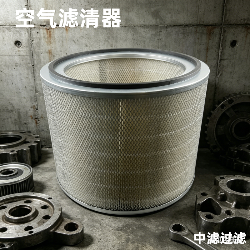 中滤过滤 Φ380×380 空气滤筒 螺杆空压机进气滤芯 燃气轮机发电机组除尘滤筒 现货