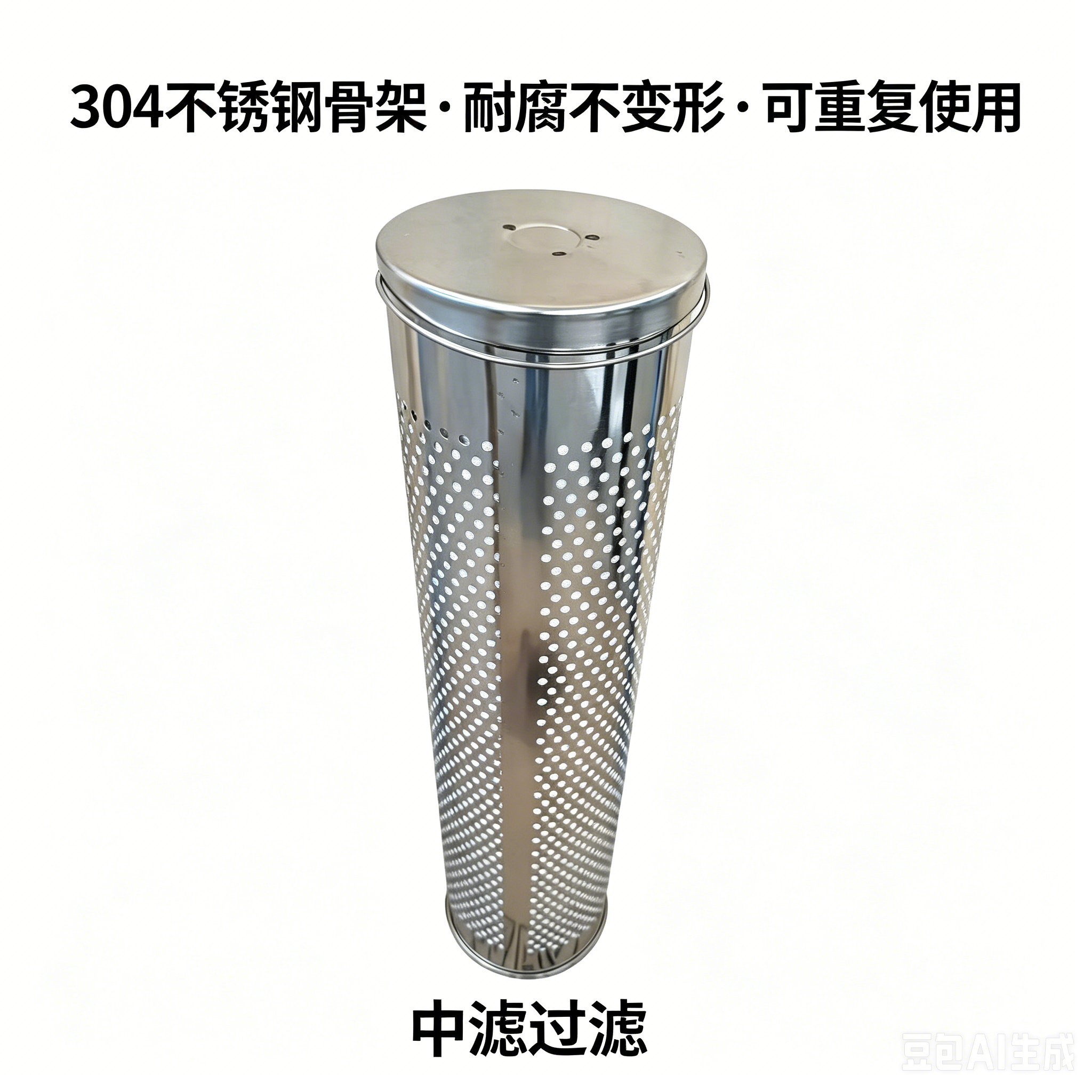 工业硅藻土过滤滤芯 电厂抗燃油 / 润滑油净化滤芯 不锈钢多孔支撑滤筒