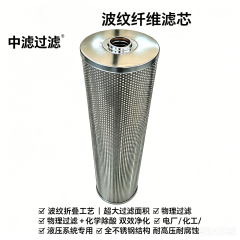 中滤过滤 多层复合波纹纤维滤芯电力化工系统油液净化除杂除酸专用滤芯