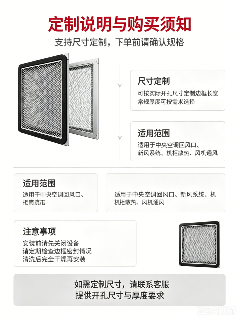 中滤科技 工程机械空调板式滤芯 发泡海绵封边防漏风 卡车驾驶室空气过滤网格