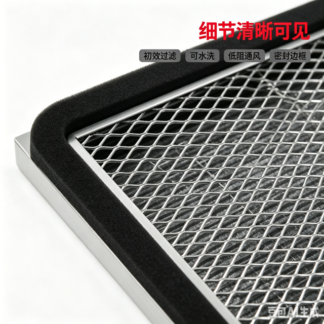 中滤科技 无尘车间初级板式滤网 铝合金菱形护网 中央空调管道除尘过滤网厂家