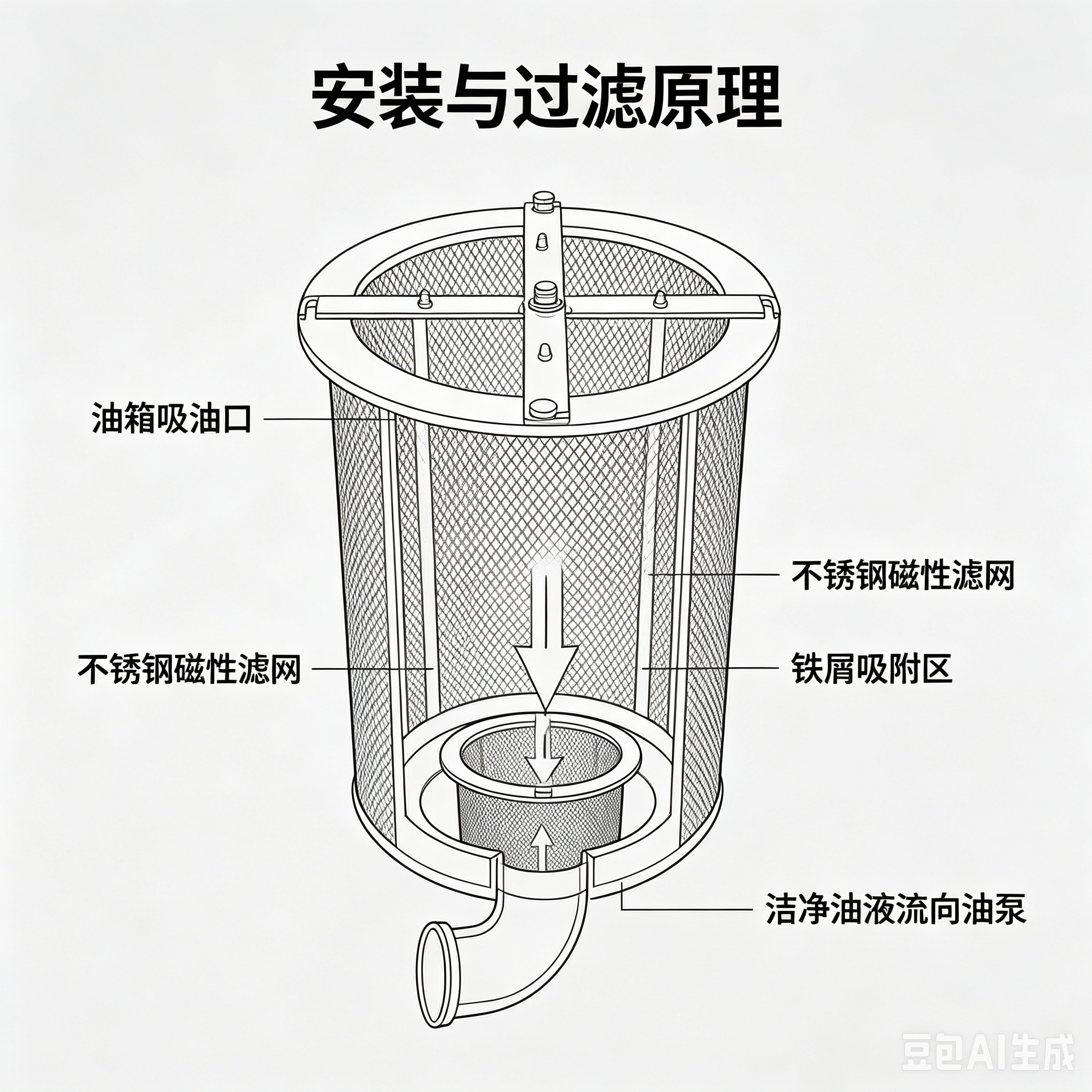 中滤科技 不锈钢磁性滤网 液压油箱吸油除铁磁网 机床润滑油磁性过滤篮 304/316 定制