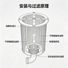 中滤科技 内置强磁磁性滤网篮 液压站油箱前置除铁滤网 机床油路磁吸过滤器厂家现货