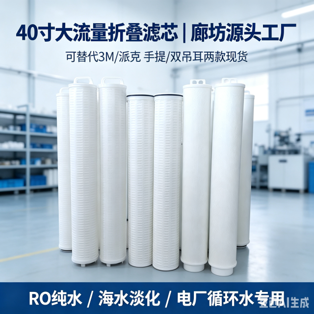 中滤过滤反渗透保安过滤器大流量滤芯 5μm 纯水设备大通量折叠滤芯 厂家现货