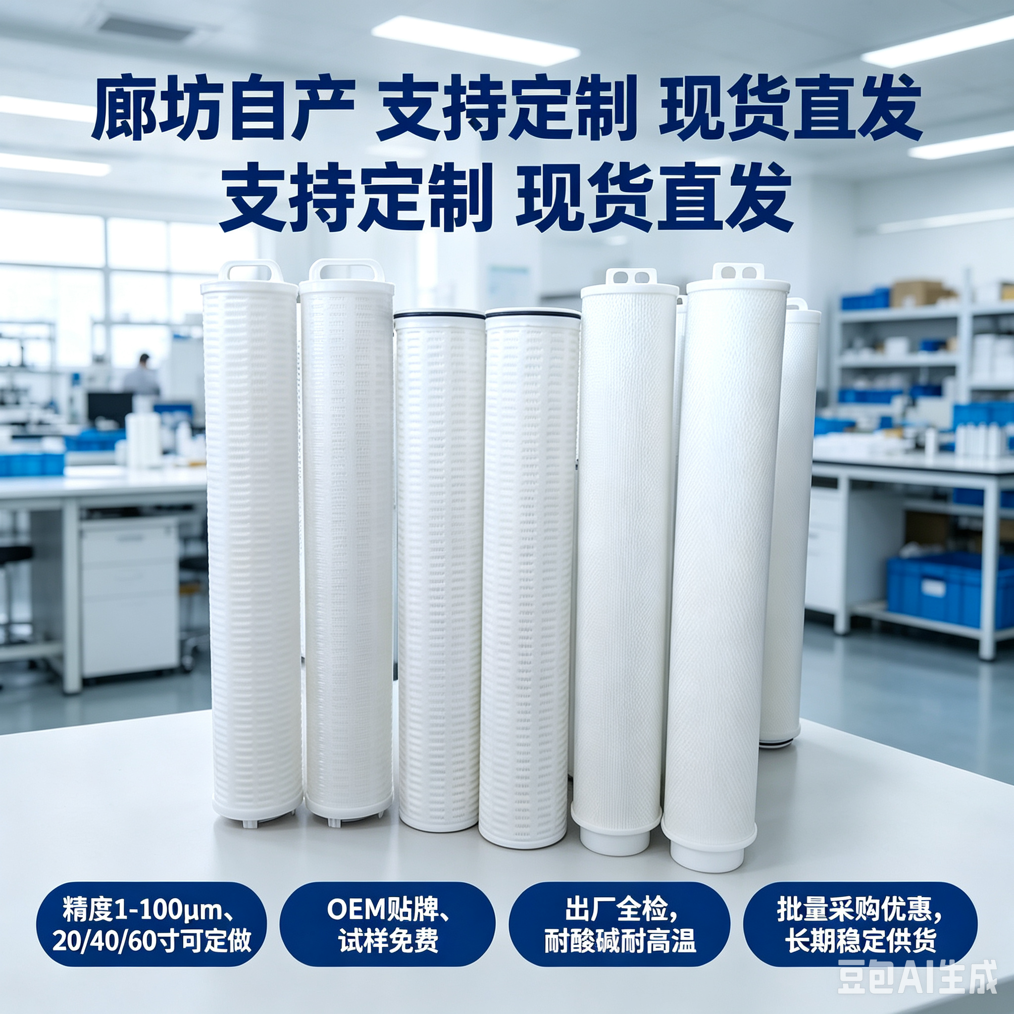 1μm/5μm/20μm 大通量滤芯 保安过滤器专用大通量滤芯 源头工厂