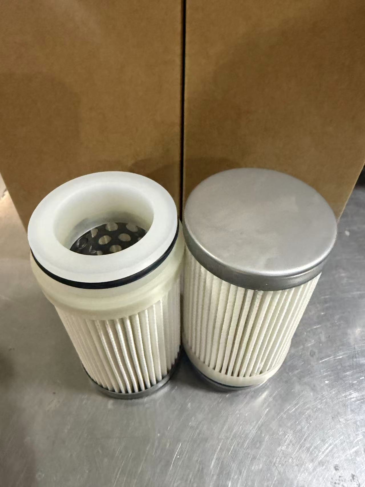 中滤过滤 加厚聚酯除尘滤筒 双层 O 型圈密封除尘滤芯 镀锌内网脉冲清灰工业粉尘过滤筒