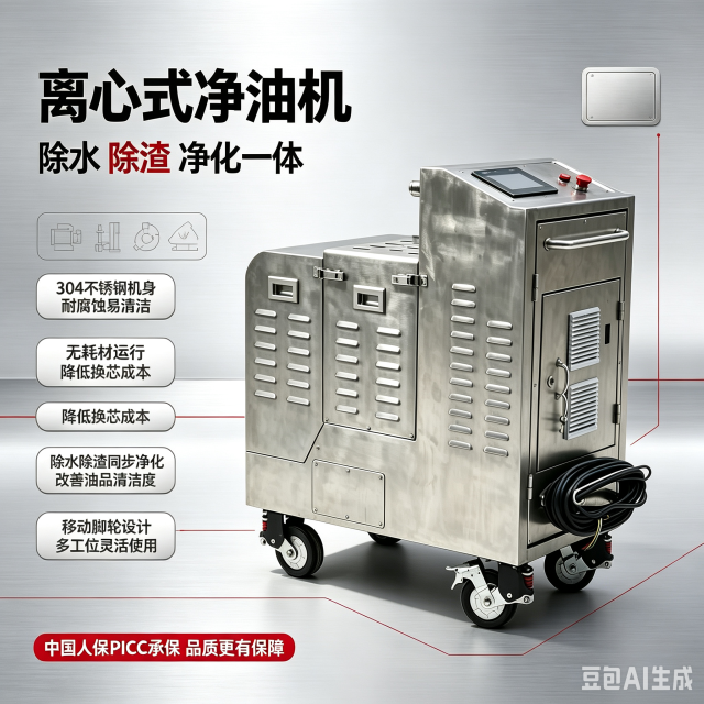 中滤过滤箱体式离心净油机防爆款柴油机油机油脱色除水滤油