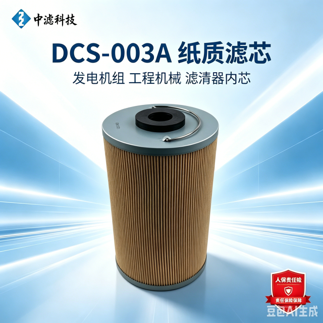 中滤科技 DCS-003A 燃油滤芯 小型柴油机润滑油过滤纸芯 可替换内芯滤清器