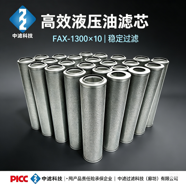 中滤科技工业液压滤芯 FAX-1300×10 直回式过滤器配套滤芯 抗老化液压油滤芯