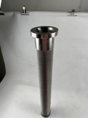 中滤科技  316L 多层烧结金属滤网 卡箍接口不锈钢滤筒 化工液体精密过滤滤芯