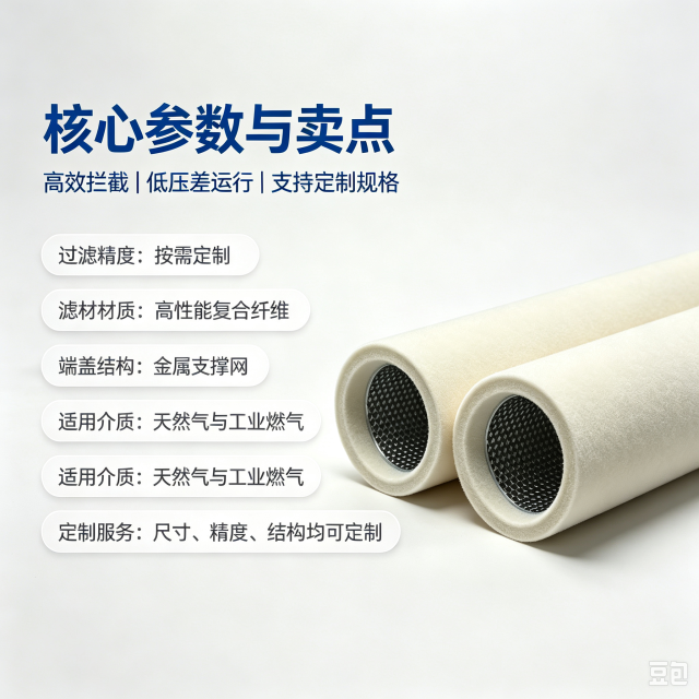中滤科技替代 Peco Facet 天然气聚结滤芯 立式筒式聚结除油工业过滤芯支持定制