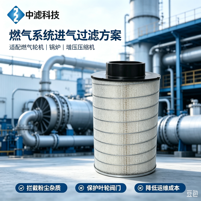 中滤科技可定制疏水防静电燃气滤芯 450×1080 沼气煤层气燃气系统专用净化滤筒