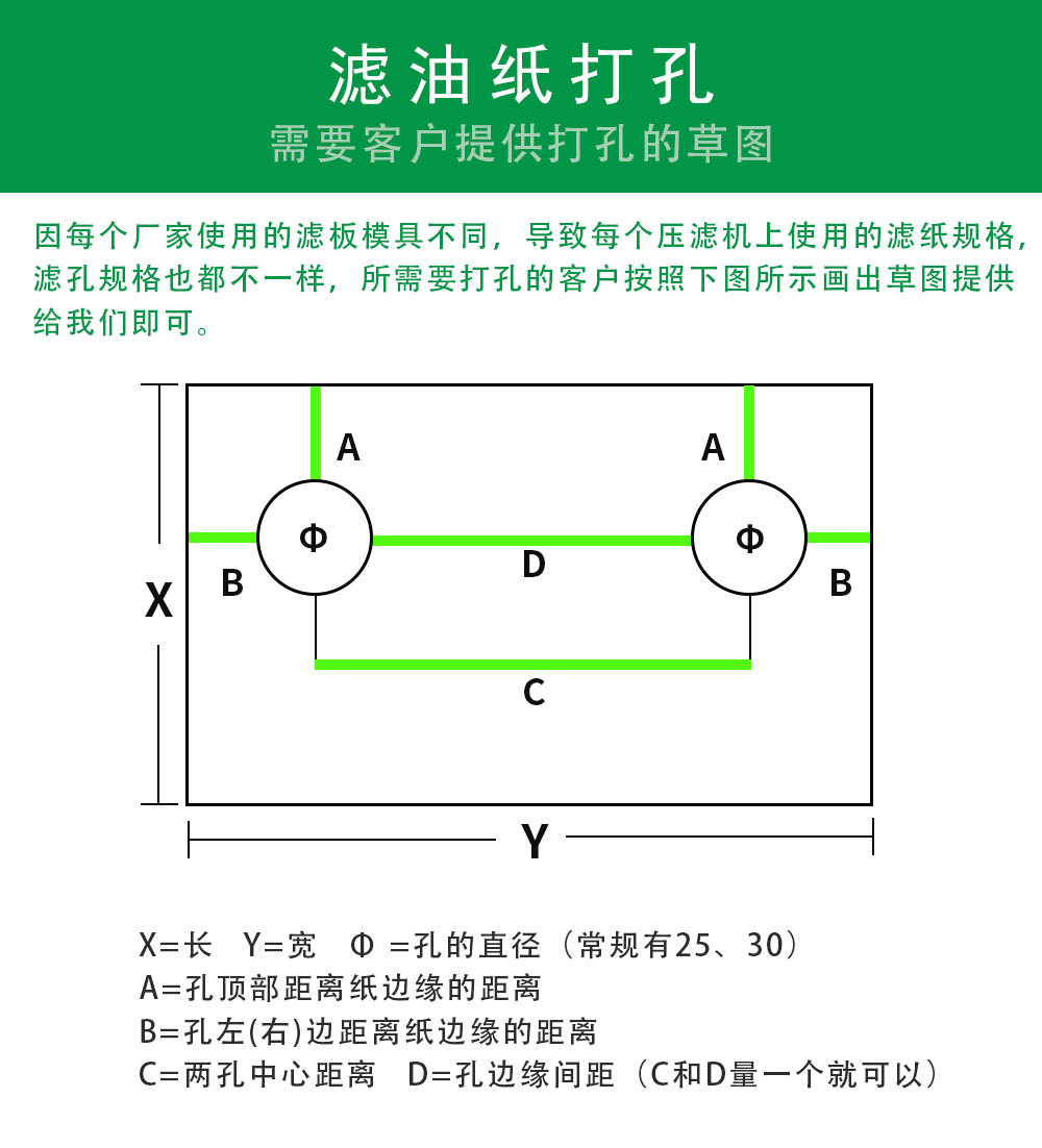 中滤科技 加厚板框滤油机专用滤纸 方形带孔滤油纸 去除油中水分胶体杂质