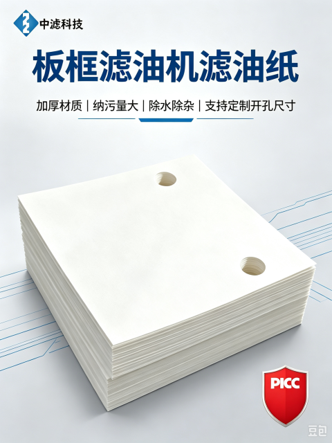 中滤科技 定制板框滤油纸 290290 600600 双孔工业滤纸板 滤油机过滤配件