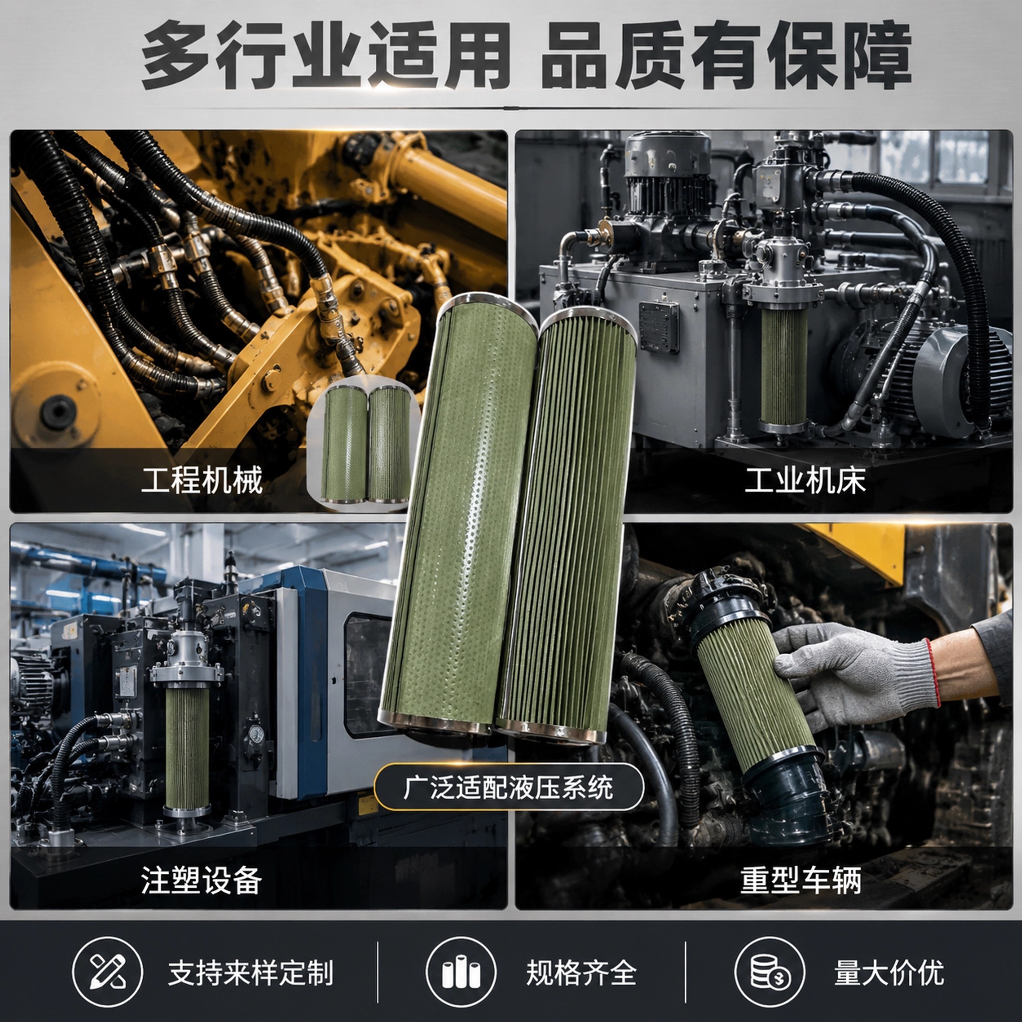 中滤科技 油气分离聚结滤芯 滤油设备配件 聚结滤芯与分离滤芯两套组合滤芯
