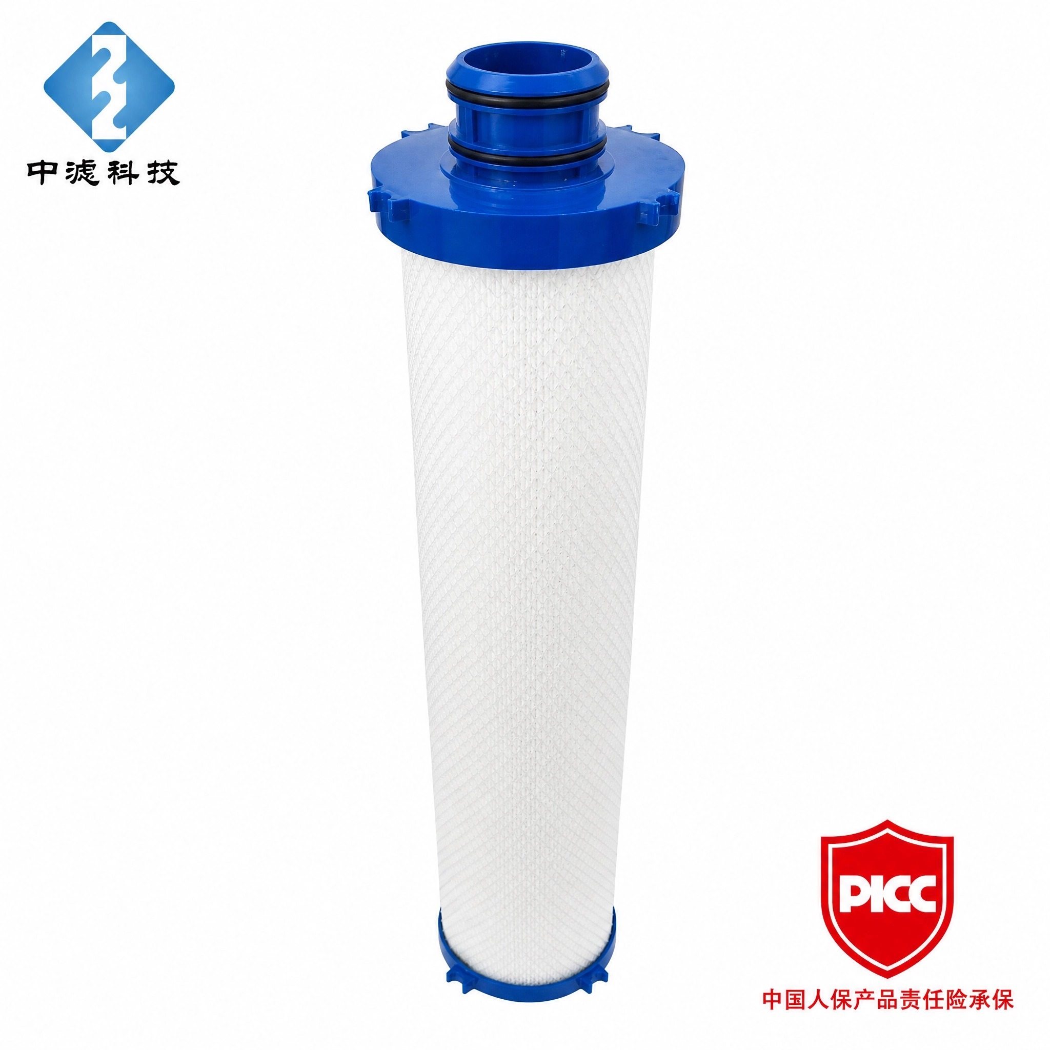 中滤科技保安过滤器大通量滤芯 四爪卡扣 Φ100×1000 聚丙烯折叠滤芯