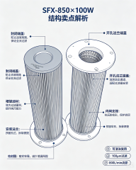 中滤科技黎明 SFX‑850×100W 回油过滤器滤芯 玻纤材质抗腐蚀液压回油滤芯厂家供应