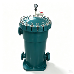 PPR 吊环快开多袋式过滤器 ZY‑M4‑PPR100 4 袋 2# 滤袋 化工酸洗废水耐腐蚀袋式过滤机