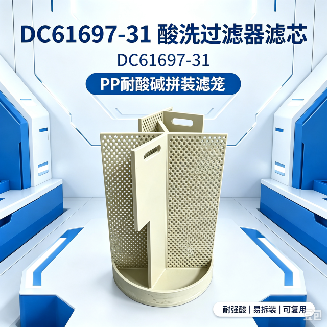 中滤科技 DC61697‑31 酸洗过滤器滤芯 聚丙烯拼装式滤笼 电镀钢铁酸液过滤滤芯