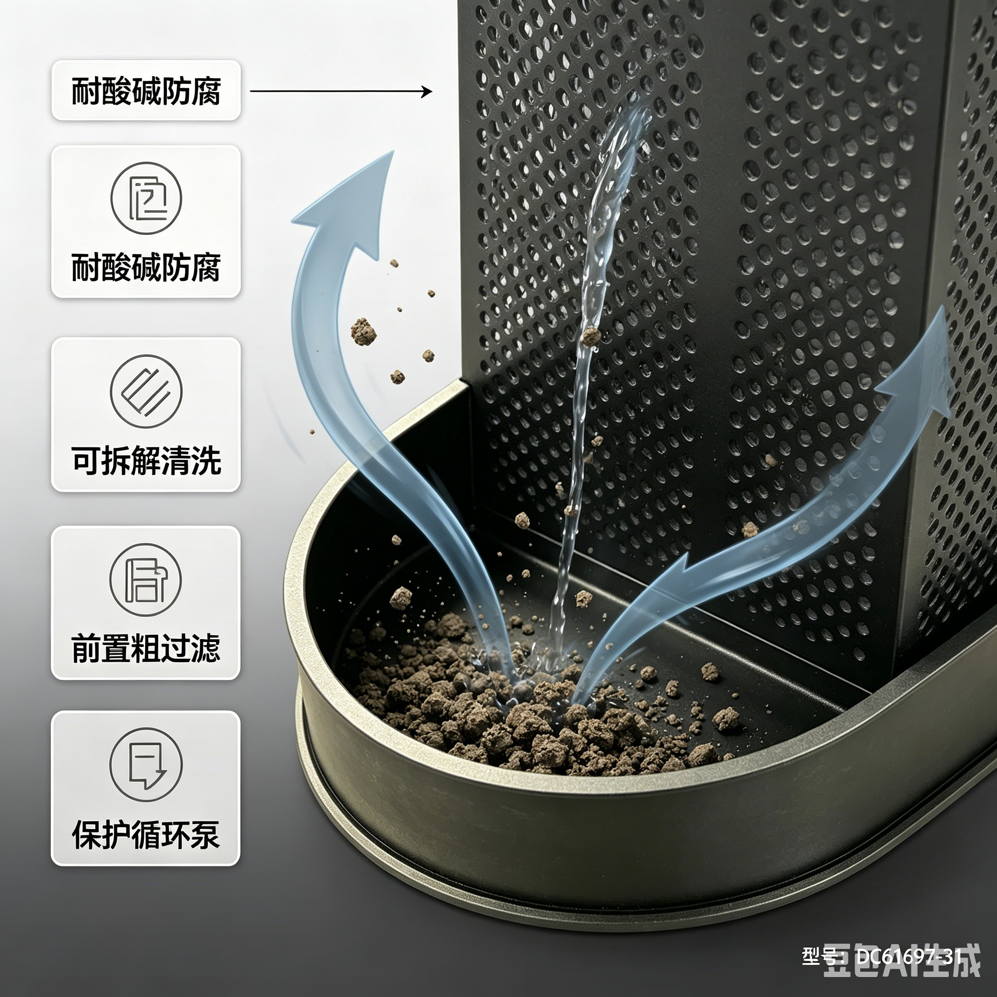 中滤科技 DC61697‑31 酸洗过滤器滤芯 聚丙烯拼装式滤笼 电镀钢铁酸液过滤滤芯