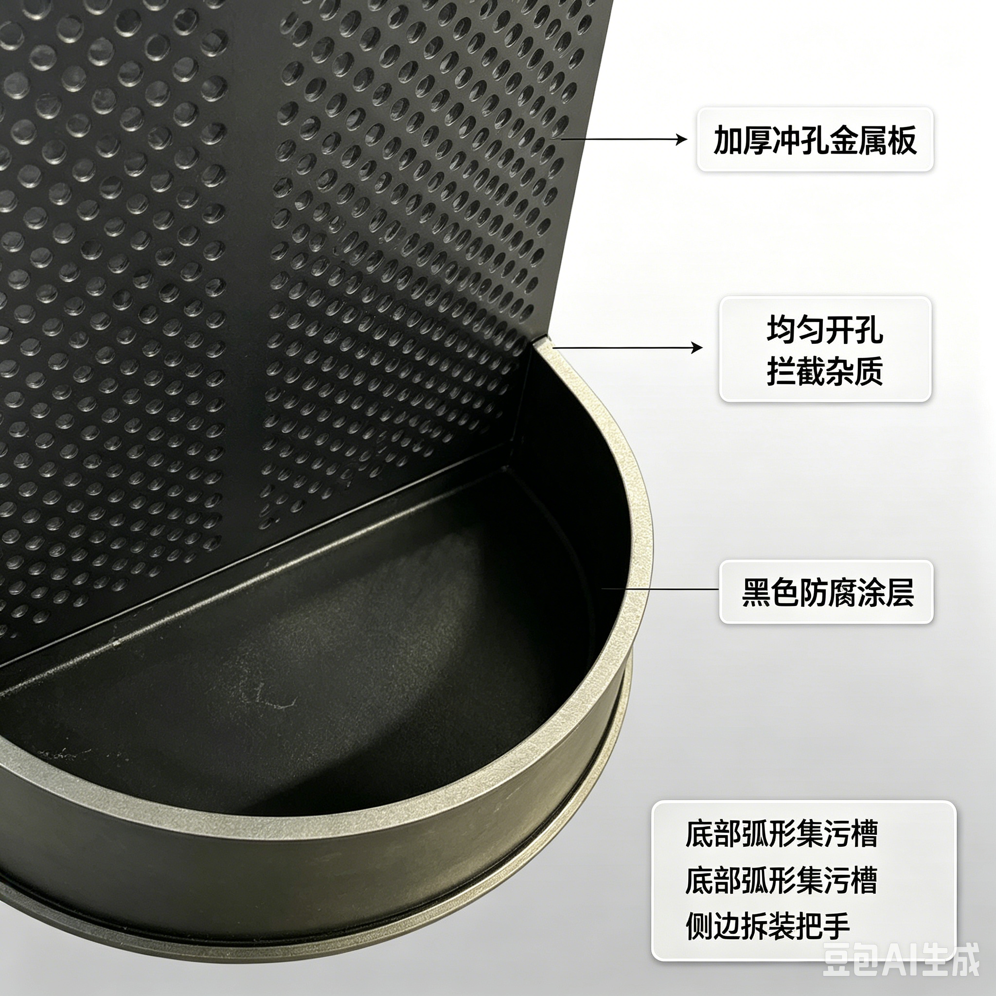 中滤科技 PP 聚丙烯拼装酸洗滤笼 DC61697‑31 耐腐冲孔滤板 可拆装式槽液过滤支架