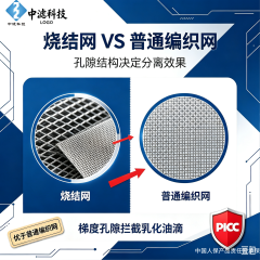 中滤科技 工业油水分离烧结网 耐高压抗冲刷 污水处理油水分滤金属网