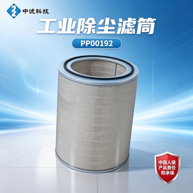 工业除尘滤筒PP00192 Φ560×635 抗负压不变形 聚酯折叠滤材 源头厂家批发 非标尺寸可定制