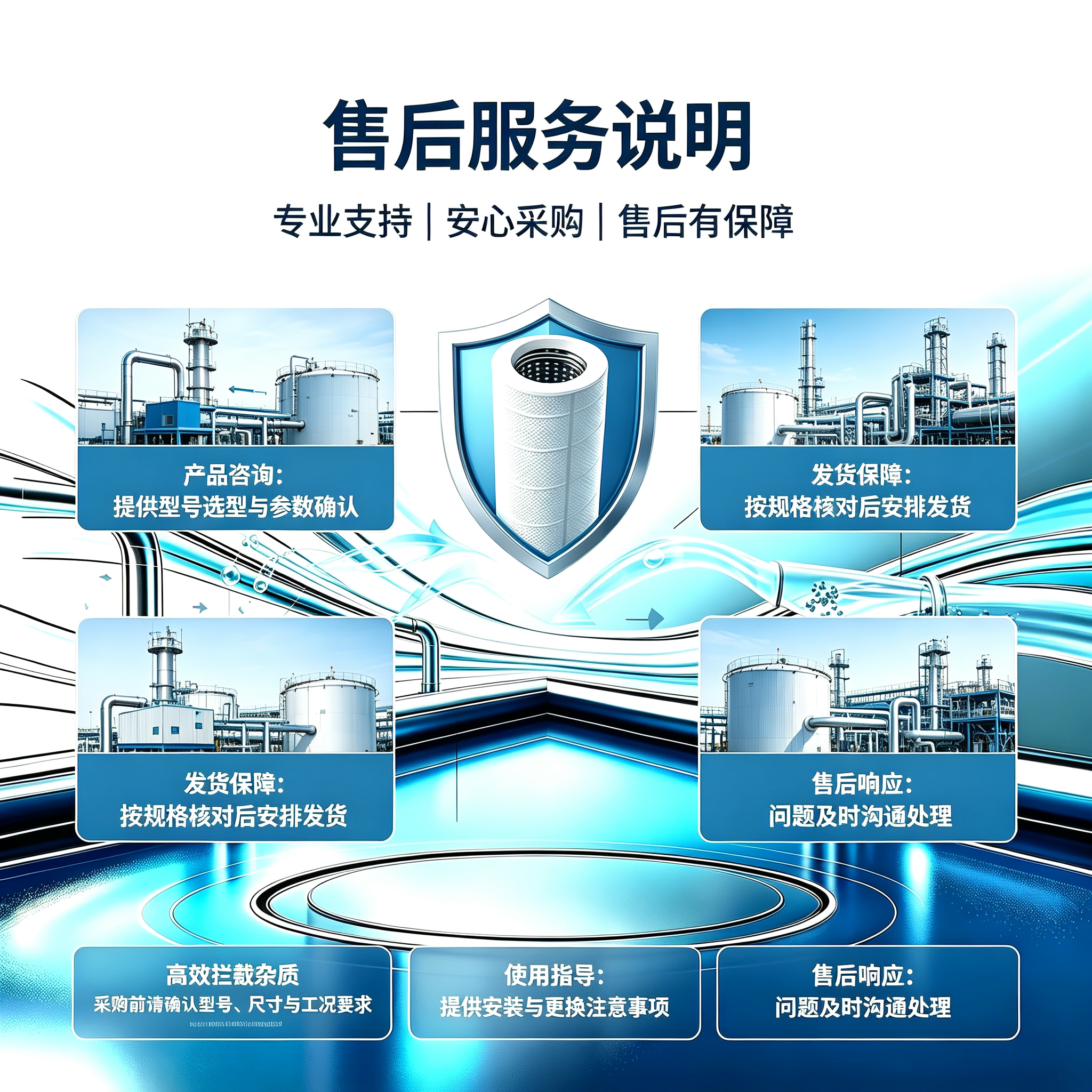 中滤科技PCHG‑24 聚结分离滤芯 外径 76 内径 54 长度 610mm 成品油除水滤芯