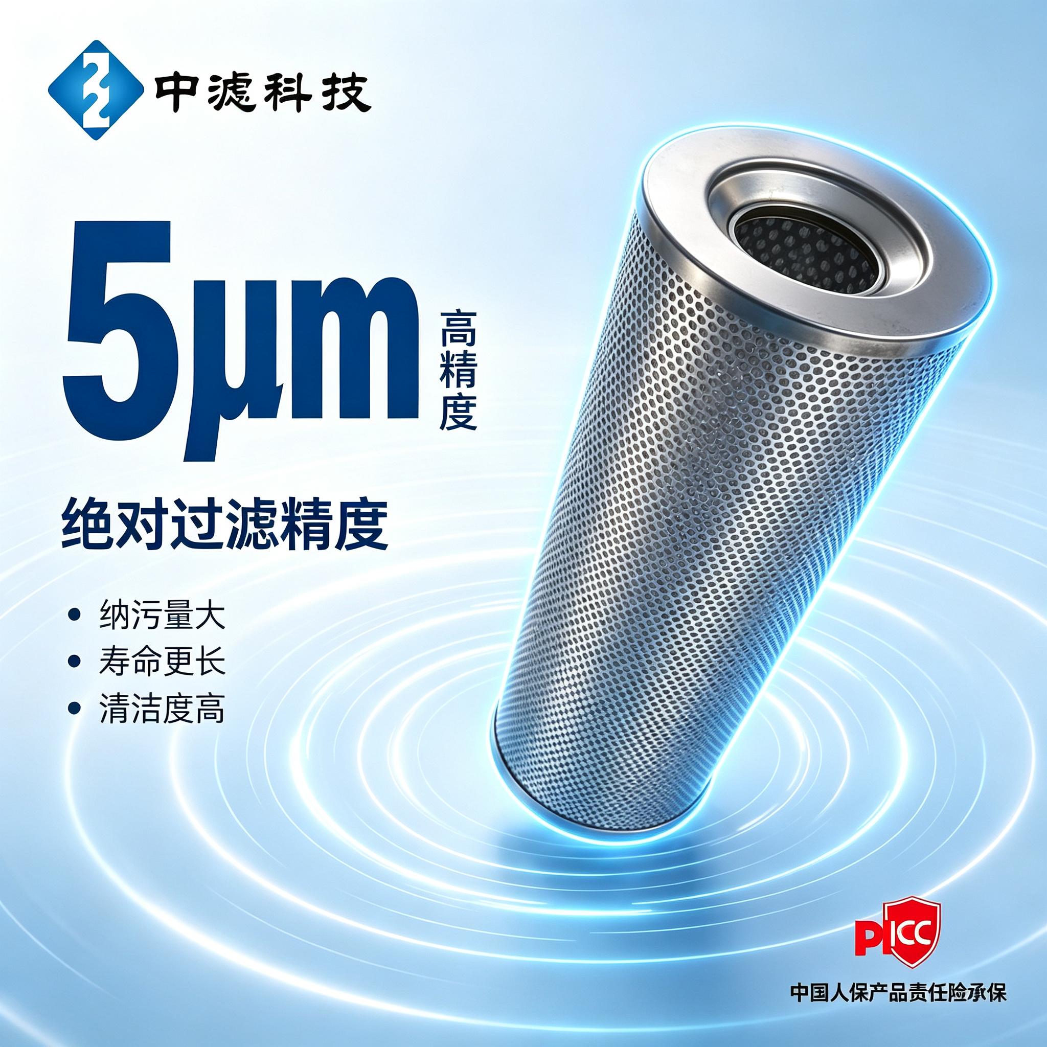High Precision 5 Micron SFBX-800×5 Hydraulic System Filter