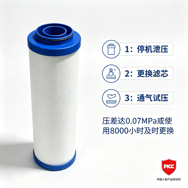 Industrial Compressed Air Filter LFA090 AA, Replacement Filter Element for YUKA YFB Series Filter Housing