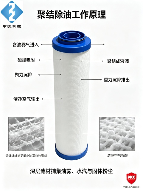 Replacement LFA090 AA Coalescing Filter Element, 9m³/min Air Compressor Pipeline Filter Cartridge
