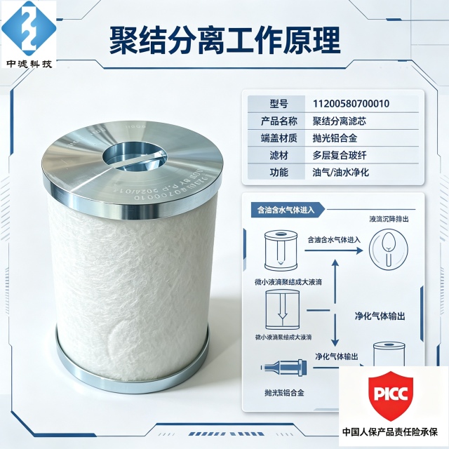 聚结滤芯 11200580700010 燃气管道油气分离滤芯 玻纤过滤元件