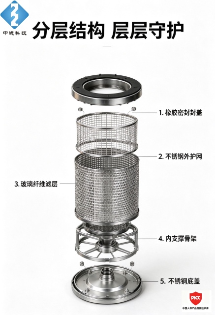 DCC-33605EBCE 天然气聚结滤芯 集气站管道过滤器滤芯 替代款聚结分离滤筒