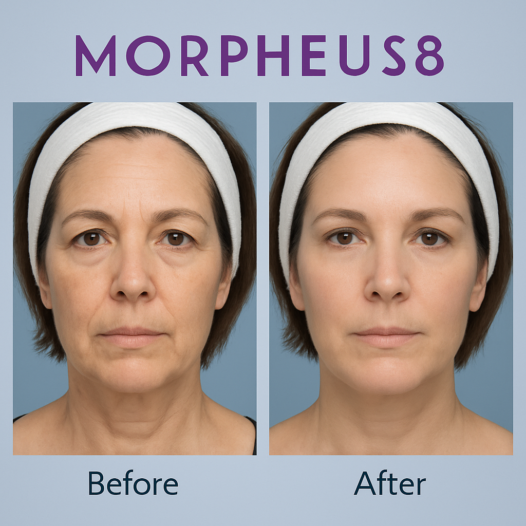 Before RF microneedling texture and fine lines