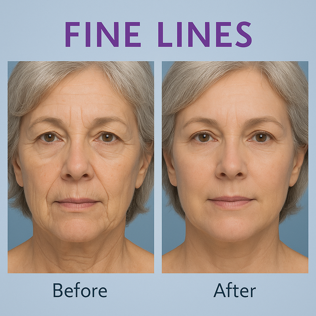 After RF microneedling skin tightening and rejuvenation